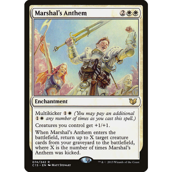 Magic: The Gathering Marshal's Anthem (074) Lightly Played