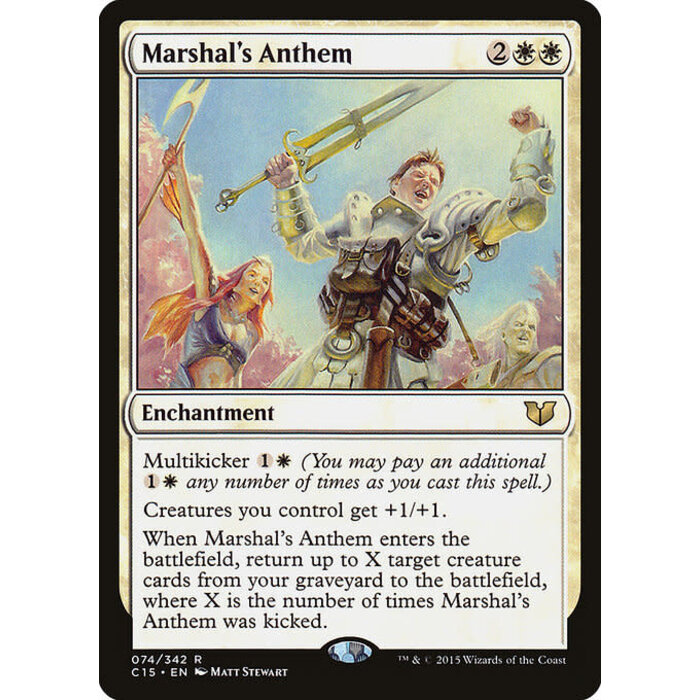 Magic: The Gathering Marshal's Anthem (074) Lightly Played