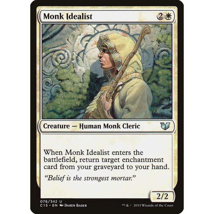 Magic: The Gathering Monk Idealist (076) Lightly Played