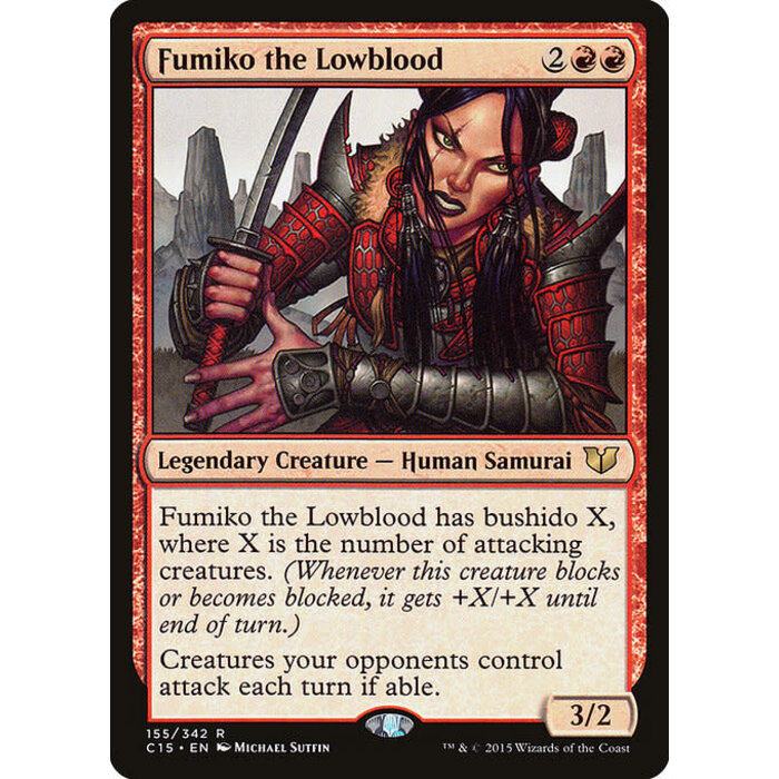 Magic: The Gathering Fumiko the Lowblood (155) Lightly Played