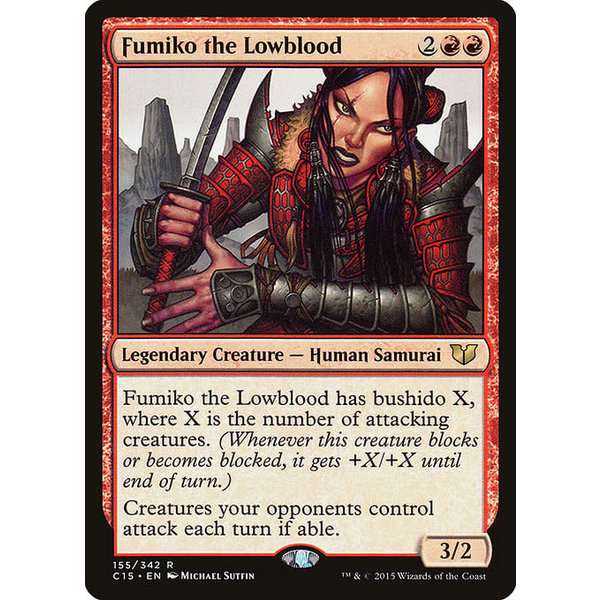 Magic: The Gathering Fumiko the Lowblood (155) Moderately Played