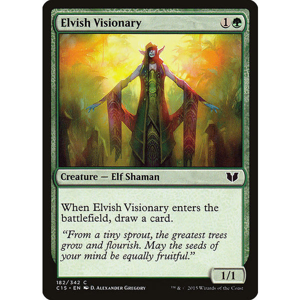 Magic: The Gathering Elvish Visionary (182) Lightly Played