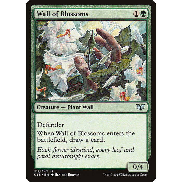 Magic: The Gathering Wall of Blossoms (211) Lightly Played
