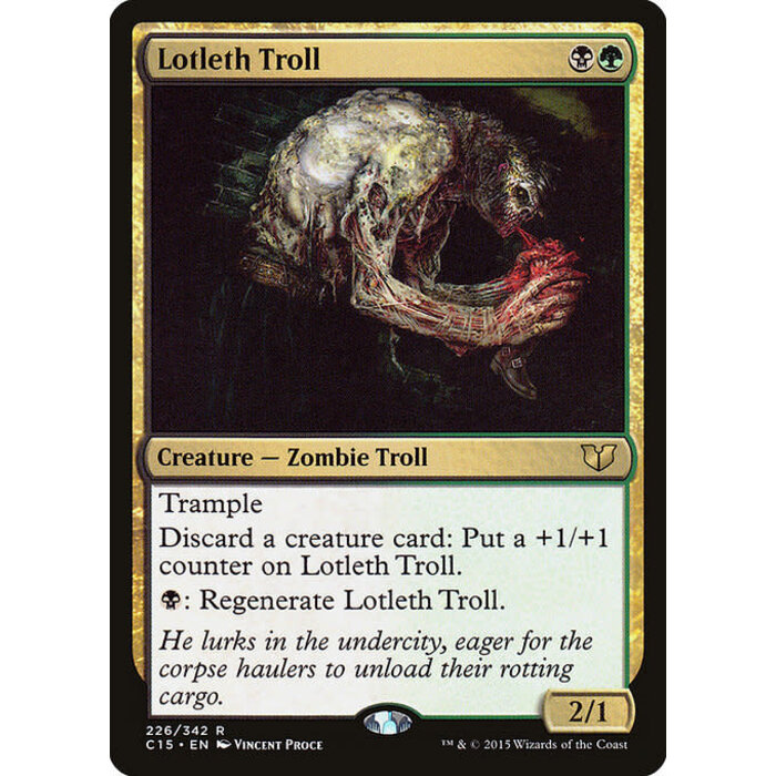 Magic: The Gathering Lotleth Troll (226) Lightly Played