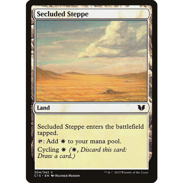 Magic: The Gathering Secluded Steppe (304) Lightly Played