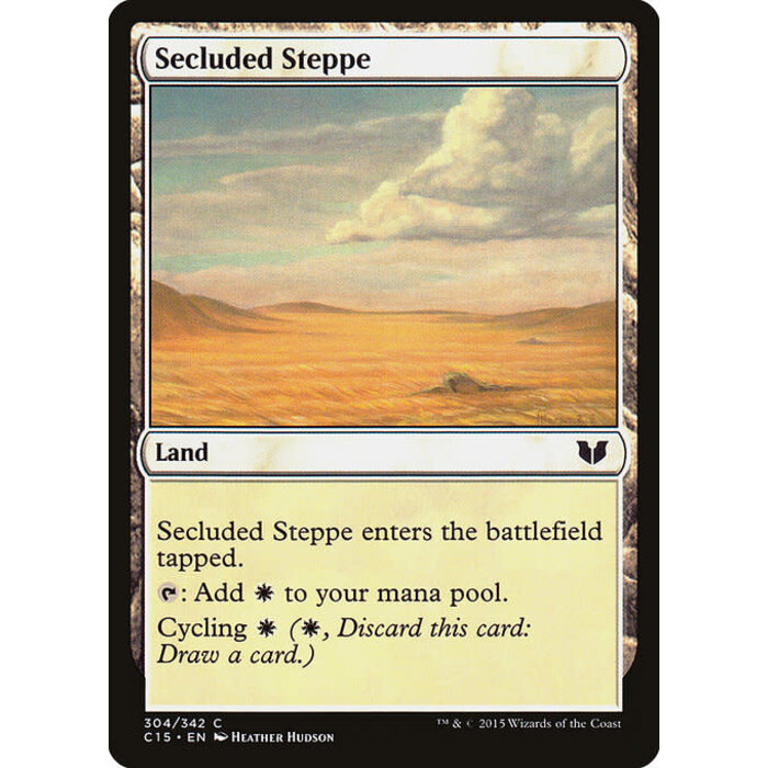 Magic: The Gathering Secluded Steppe (304) Lightly Played