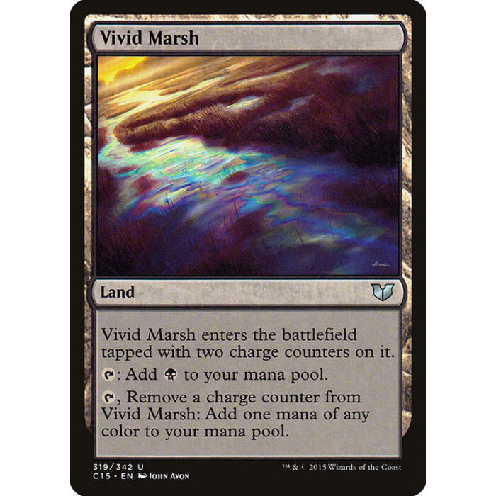 Magic: The Gathering Vivid Marsh (319) Lightly Played