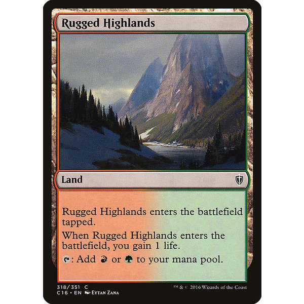 Magic: The Gathering Rugged Highlands (318) Lightly Played