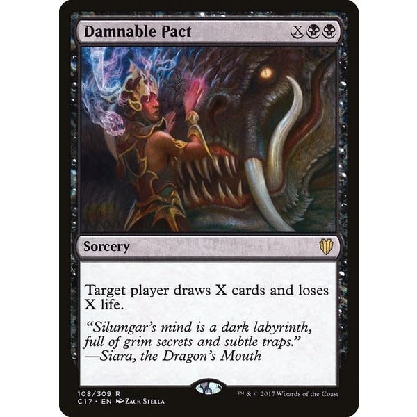 Magic: The Gathering Damnable Pact (108) Moderately Played