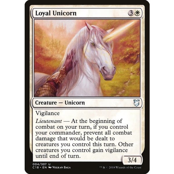 Magic: The Gathering Loyal Unicorn (004) Moderately Played