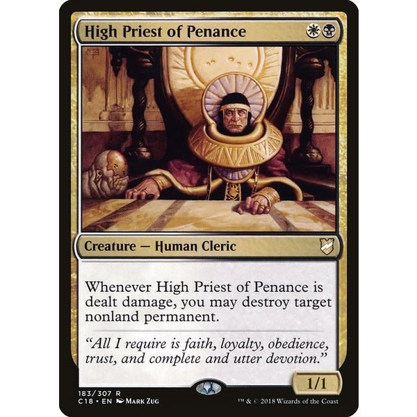 Magic: The Gathering High Priest of Penance (183) Moderately Played