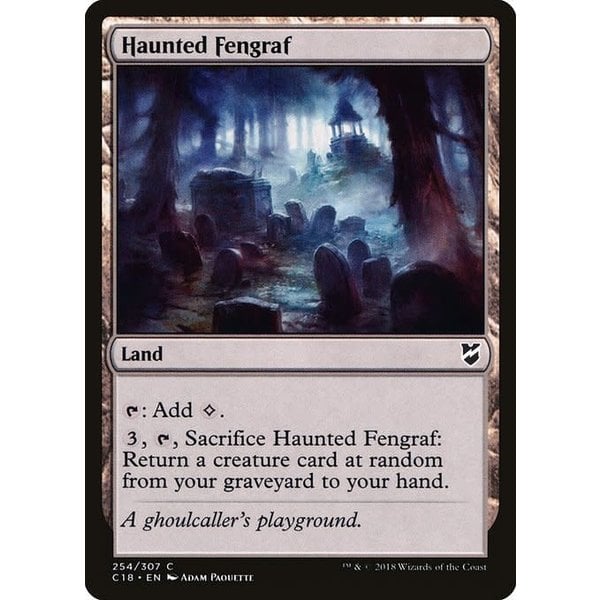 Magic: The Gathering Haunted Fengraf (254) Lightly Played