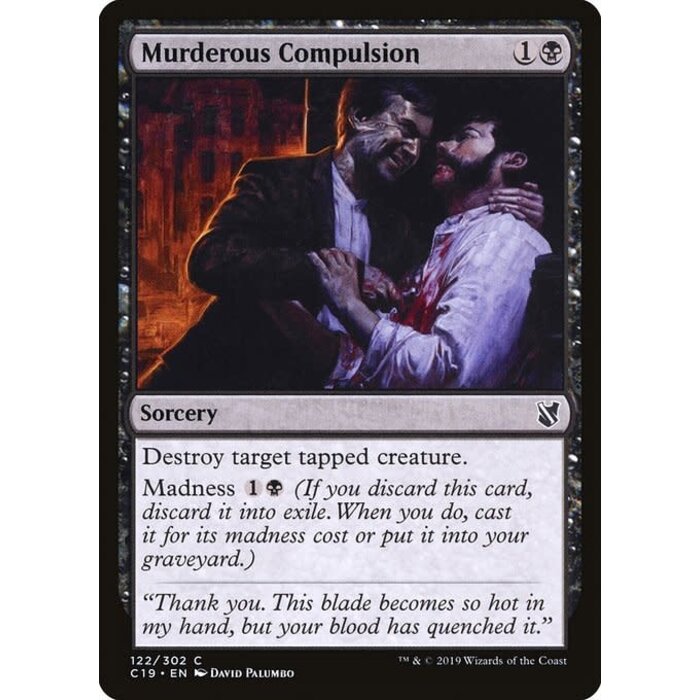 Magic: The Gathering Murderous Compulsion (122) Moderately Played