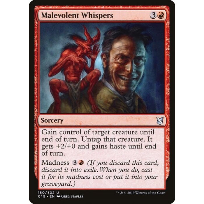 Magic: The Gathering Malevolent Whispers (150) Lightly Played