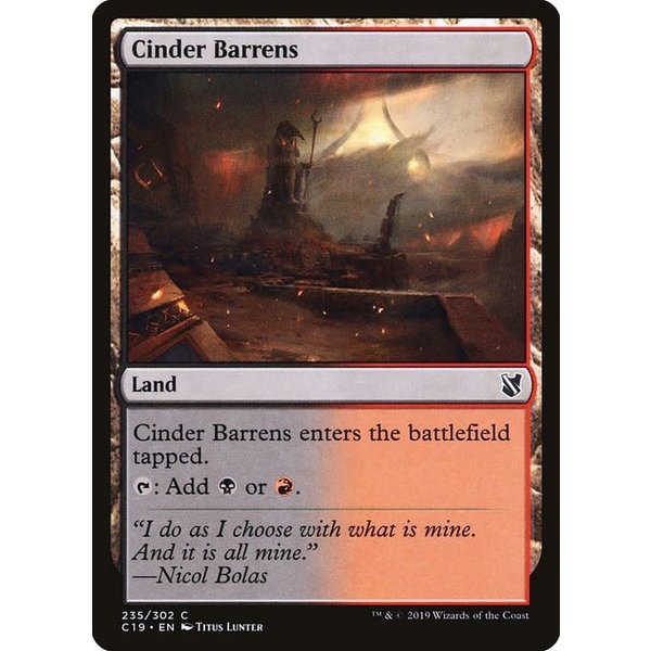 Magic: The Gathering Cinder Barrens (235) Lightly Played