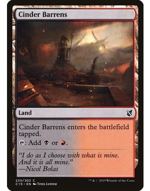Magic: The Gathering Cinder Barrens (235) Moderately Played