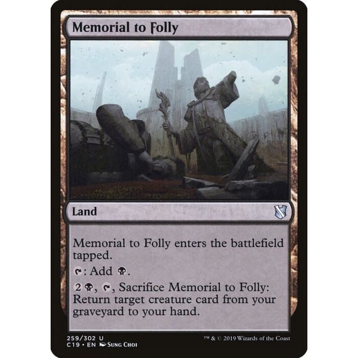 Magic: The Gathering Memorial to Folly (259) Lightly Played
