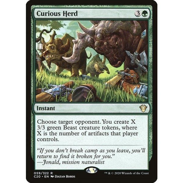 Magic: The Gathering Curious Herd (059) Lightly Played