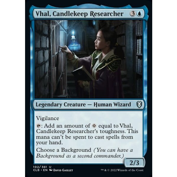 Magic: The Gathering Vhal, Candlekeep Researcher (102) Near Mint