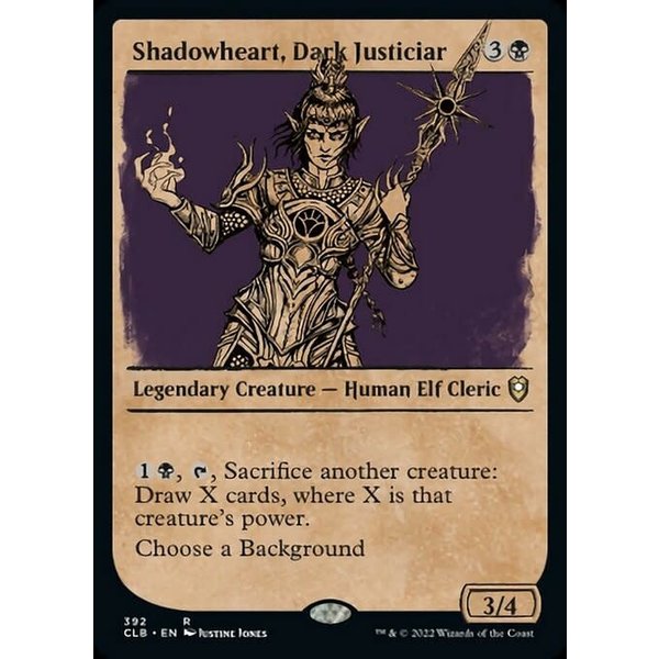 Magic: The Gathering Shadowheart, Dark Justiciar (Showcase) (392) Near Mint