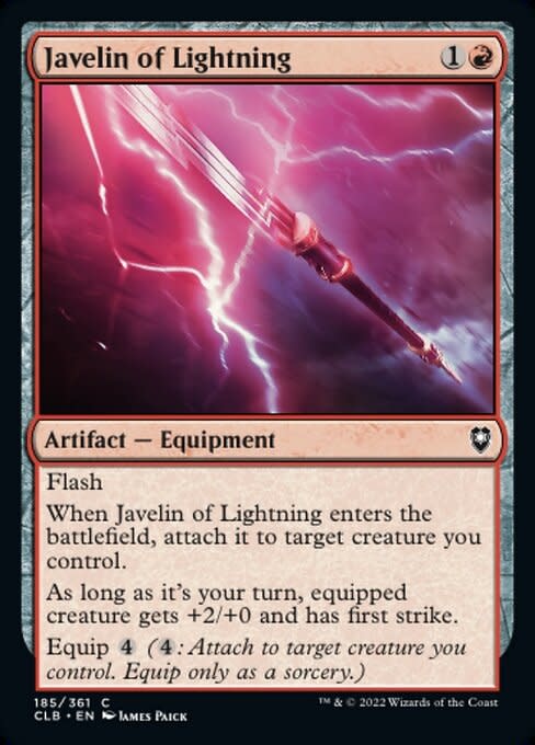 Magic: The Gathering Javelin of Lightning (185) Near Mint - Kingslayer Games Magic: The Gathering Javelin of Lightning (185) Near Mint - Kingslayer Games