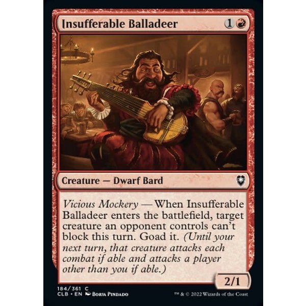 Magic: The Gathering Insufferable Balladeer (184) Near Mint Foil