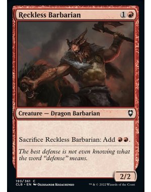 Magic: The Gathering Reckless Barbarian (193) Near Mint