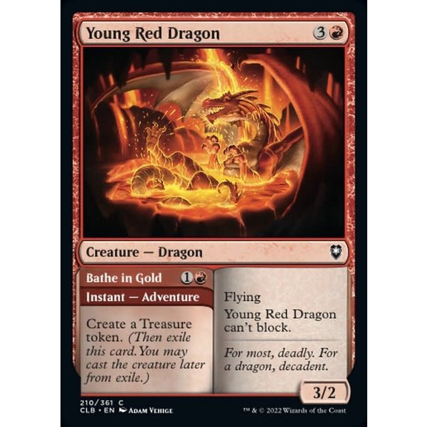 Magic: The Gathering Young Red Dragon (210) Near Mint Foil