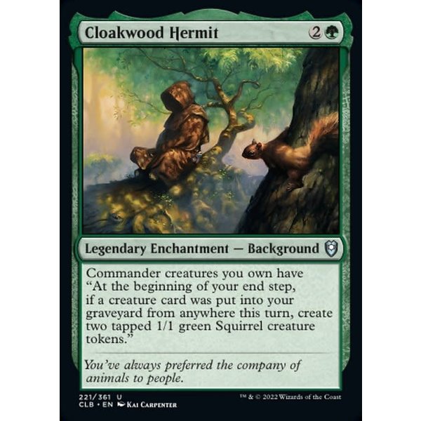 Magic: The Gathering Cloakwood Hermit (221) Near Mint