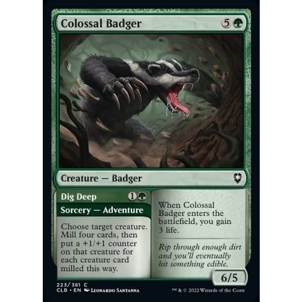 Magic: The Gathering Colossal Badger (223) Near Mint Foil