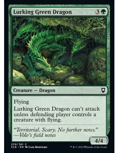 Magic: The Gathering Lurking Green Dragon (239) Near Mint Foil