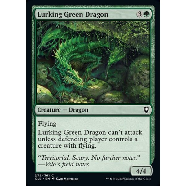 Magic: The Gathering Lurking Green Dragon (239) Near Mint Foil