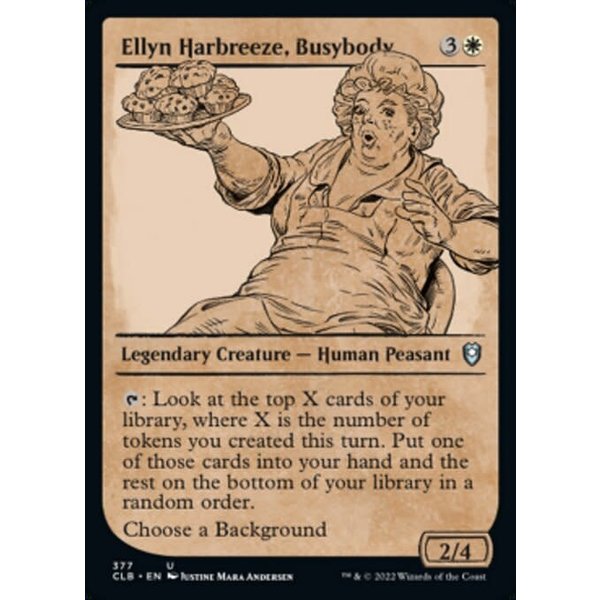 Magic: The Gathering Ellyn Harbreeze, Busybody (Showcase) (377) Near Mint Foil
