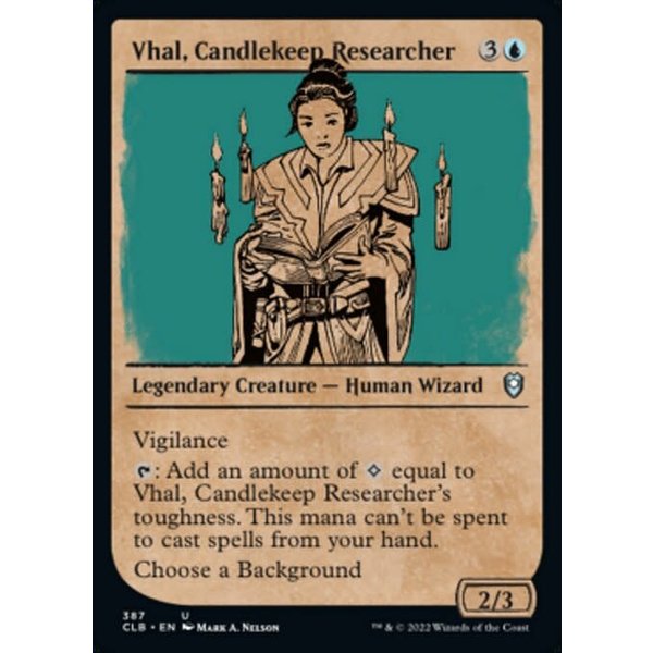 Magic: The Gathering Vhal, Candlekeep Researcher (Showcase) (387) Near Mint Foil