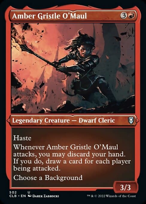 Magic: The Gathering Amber Gristle O'Maul (Foil Etched) (502) Near Mint  Foil - Kingslayer Games