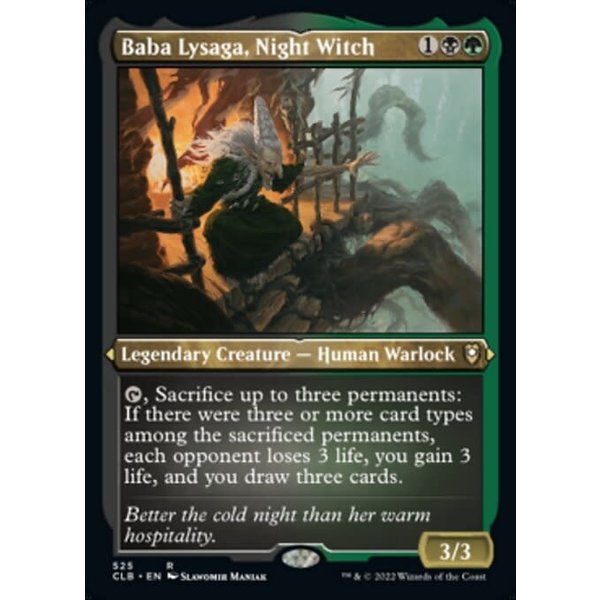 Magic: The Gathering Baba Lysaga, Night Witch (Foil Etched) (525) Near Mint Foil
