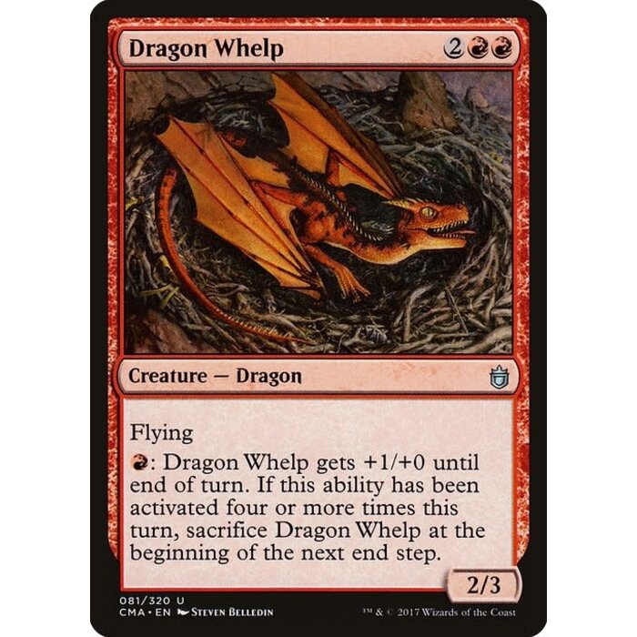Magic: The Gathering Dragon Whelp (081) Moderately Played