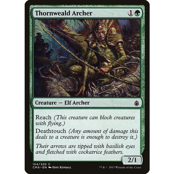 Magic: The Gathering Thornweald Archer (154) Moderately Played