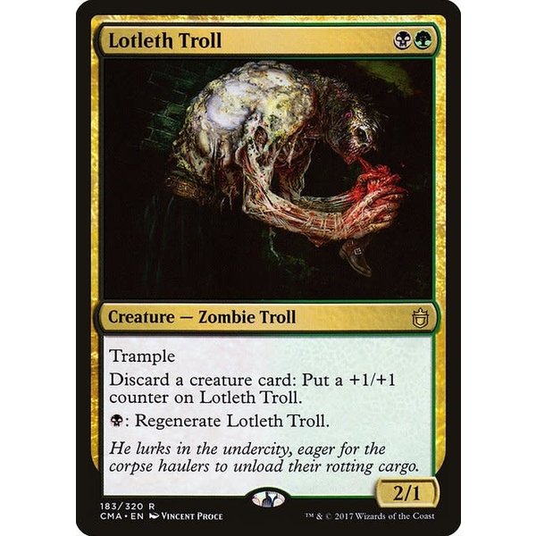 Magic: The Gathering Lotleth Troll (183) Moderately Played