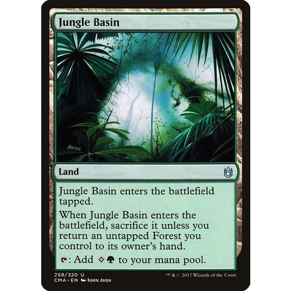 Magic: The Gathering Jungle Basin (258) Moderately Played