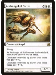 Magic: The Gathering Archangel of Strife (007) Moderately Played