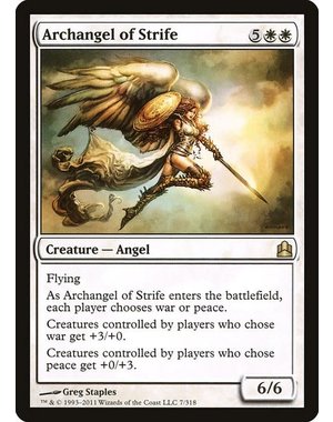 Magic: The Gathering Archangel of Strife (007) Moderately Played