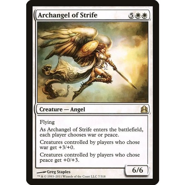 Magic: The Gathering Archangel of Strife (007) Moderately Played