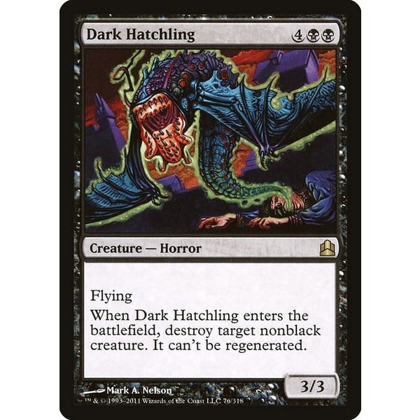 Magic: The Gathering Dark Hatchling (076) Moderately Played