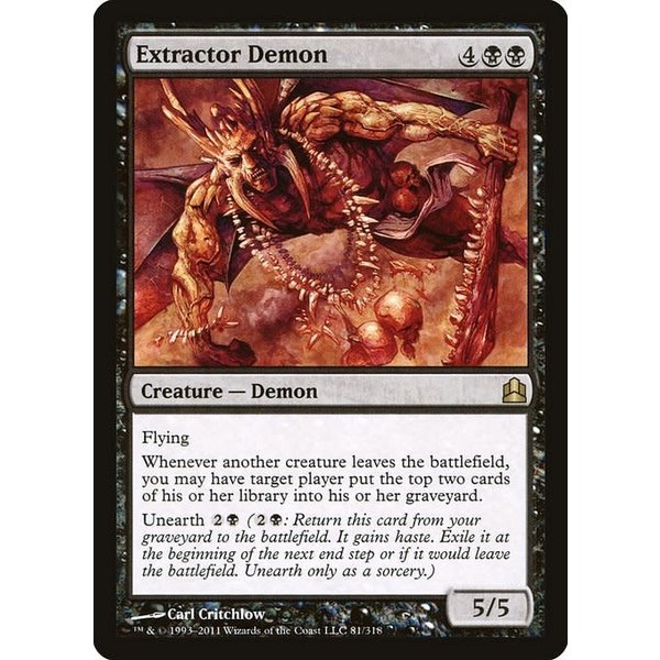 Magic: The Gathering Extractor Demon (081) Damaged