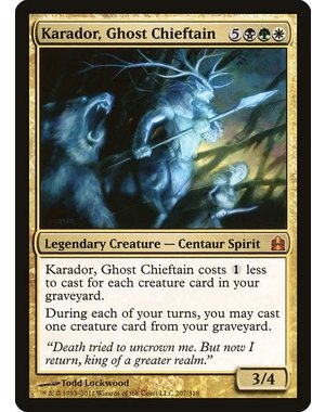 Magic: The Gathering Karador, Ghost Chieftain (207) Lightly Played