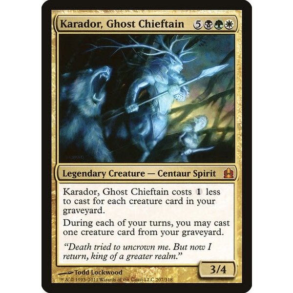 Magic: The Gathering Karador, Ghost Chieftain (207) Lightly Played