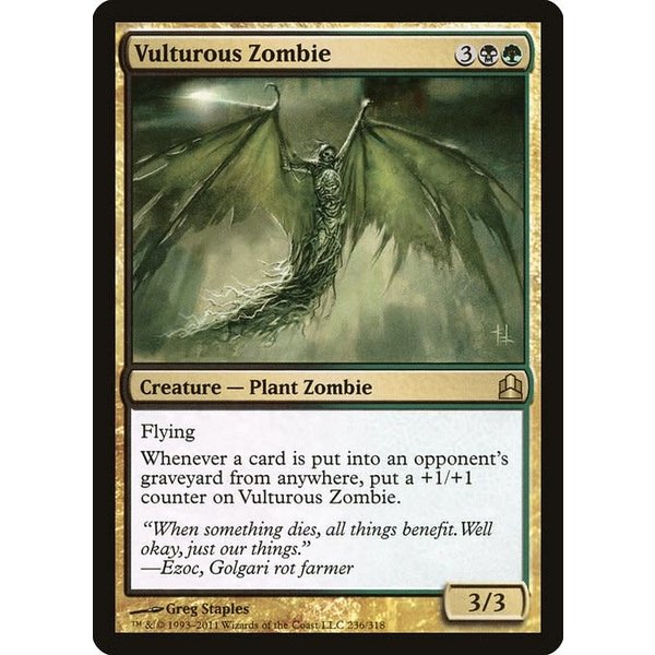 Magic: The Gathering Vulturous Zombie (236) Moderately Played