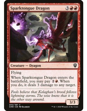 Magic: The Gathering Sparktongue Dragon (202) Near Mint
