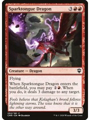Magic: The Gathering Sparktongue Dragon (202) Near Mint Foil